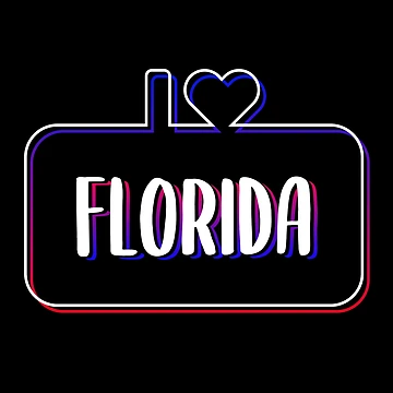 Artwork thumbnail, I Love Florida Colorful Text by RADesigns21