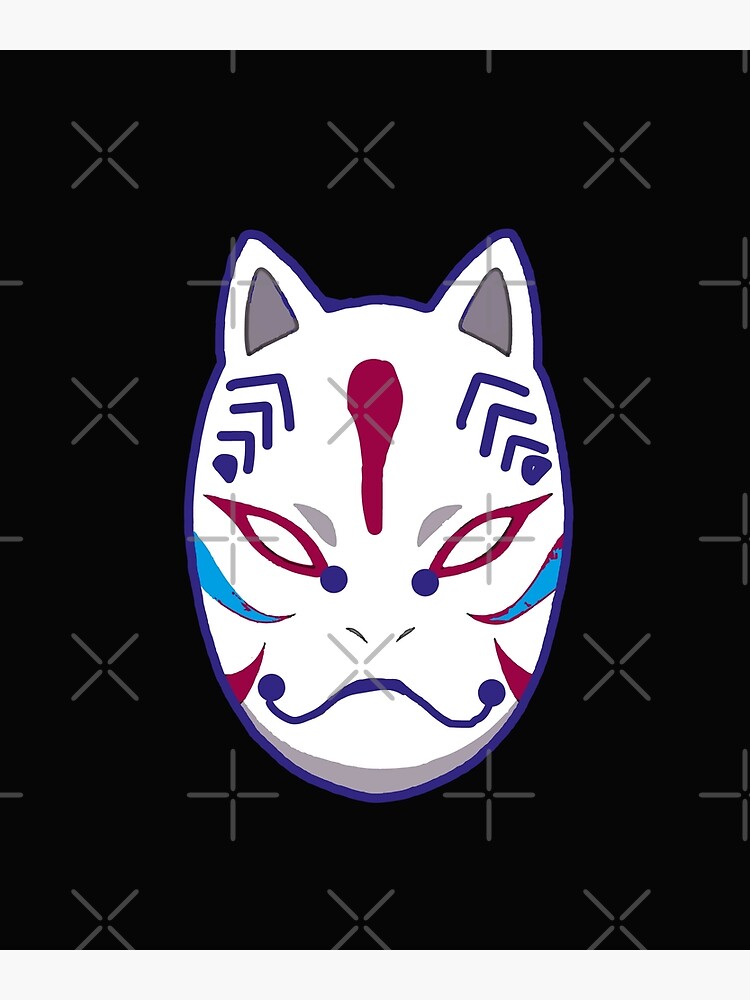 Discover Japanese Fox Mask Premium Matte Vertical Poster