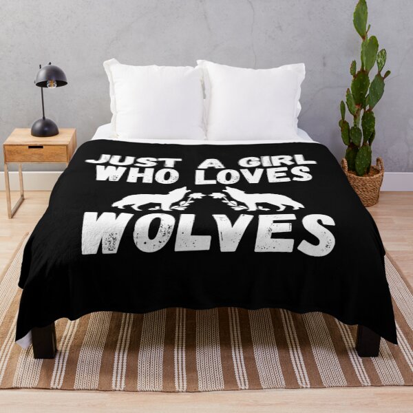 Item preview, Just A Girl Who Loves Wolves designed and sold by jacks-tees.