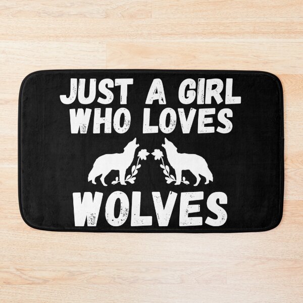 Item preview, Just A Girl Who Loves Wolves designed and sold by jacks-tees.