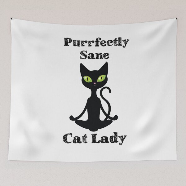 Item preview, Funny Gift For Cat Lovers Purrfectly Sane Cat Lady designed and sold by Suhy.