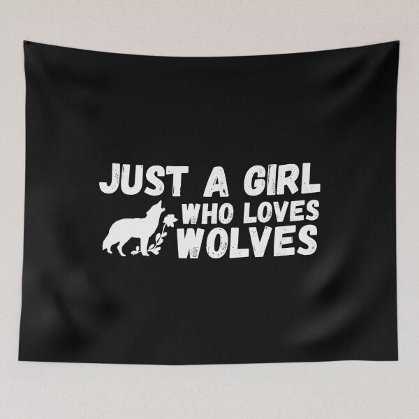 Item preview, Just A Girl Who Loves Wolves designed and sold by jacks-tees.