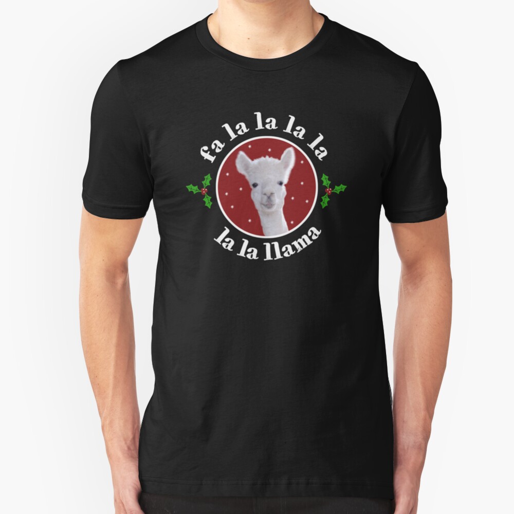 Christmas Carol Llama Slim Fit T-Shirt