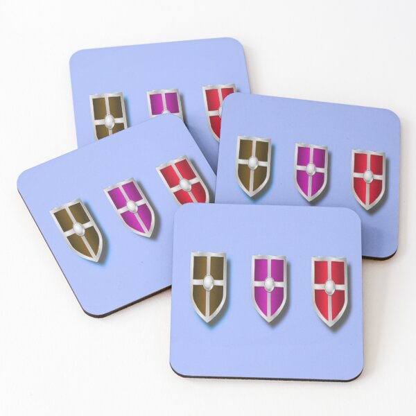 Item preview, Colorful shields on blue designed and sold by tetibright.