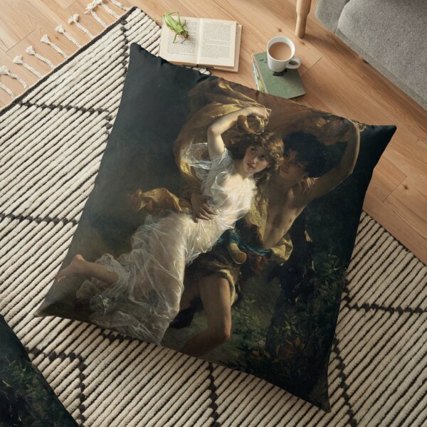 The Storm, Pierre-Auguste Cot, Date: 1880 Floor Pillow