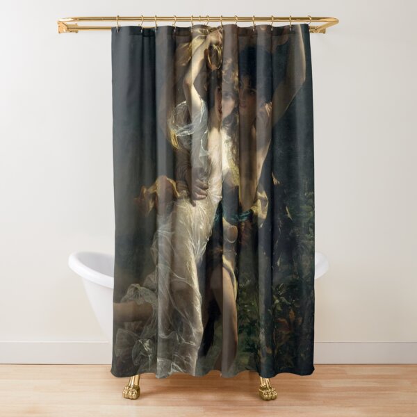 The Storm, Pierre-Auguste Cot, Date: 1880 Shower Curtain