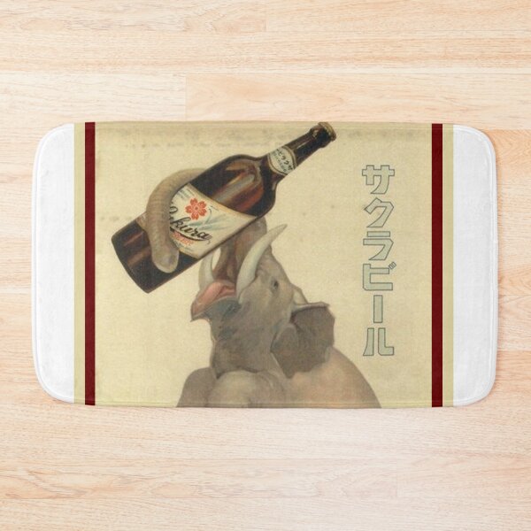 Item preview, Vintage Japanese Beer Advertisement - Sakura Beer Elephant designed and sold by UN-labelledGirl.