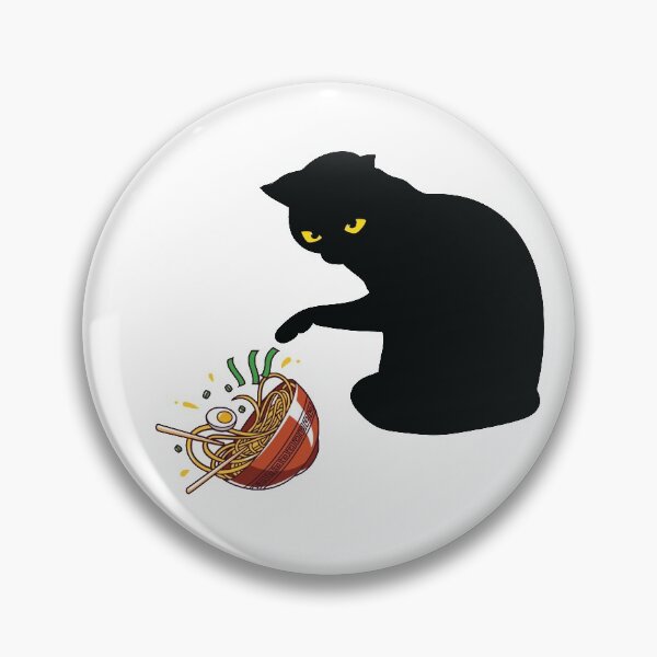 Item preview, Funny Gift For Cat Lovers Black Cat Throwing Ramen designed and sold by Suhy.