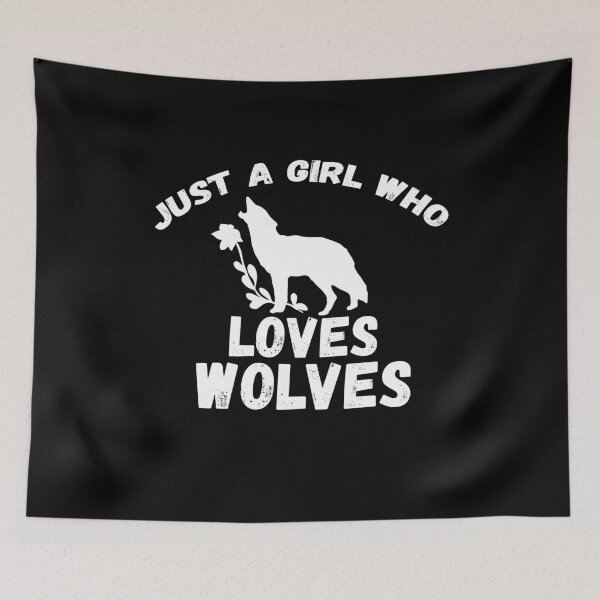 Item preview, Just A Girl Who Loves Wolves designed and sold by jacks-tees.