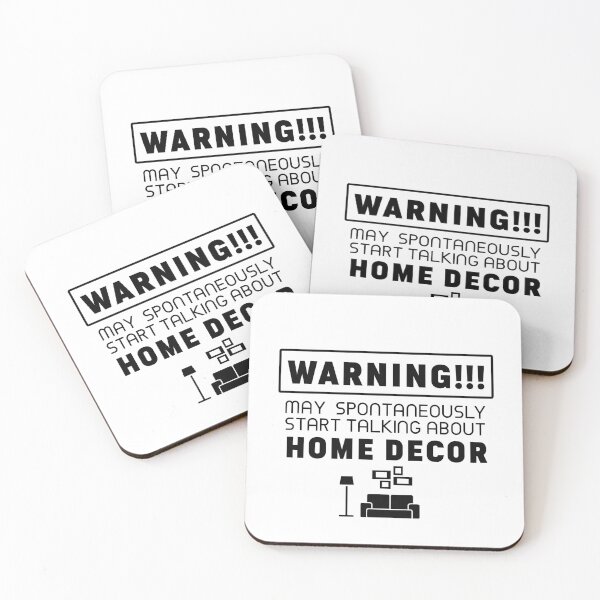 Item preview,  Warning may spontaneously start talking about home decor white designed and sold by PurrfectCorner.
