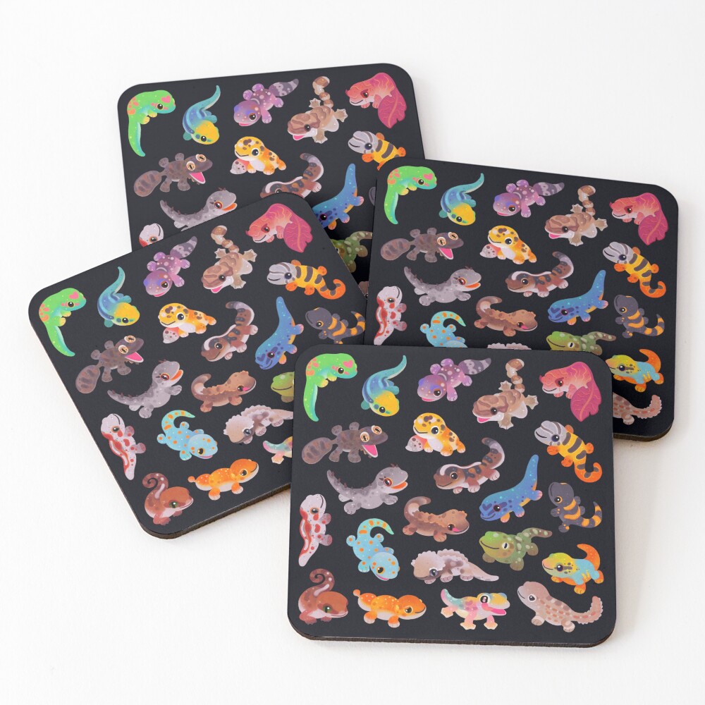 Gecko Coasters (Set of 4)