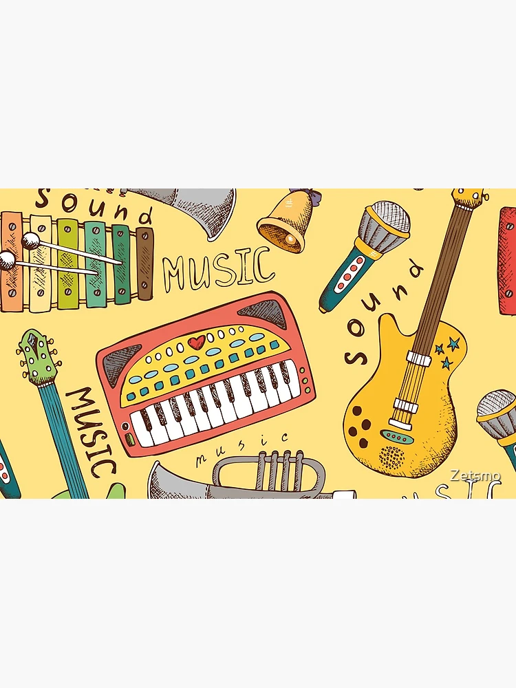 Thumbnail 4 of 4, Coffee Mug, Musical Instrument Pattern designed and sold by Zetsmo.