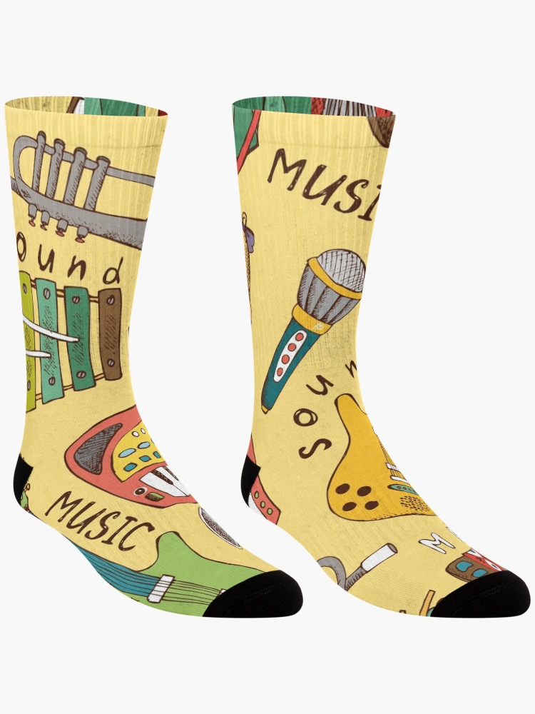 Thumbnail 3 of 5, Socks, Musical Instrument Pattern designed and sold by Zetsmo.