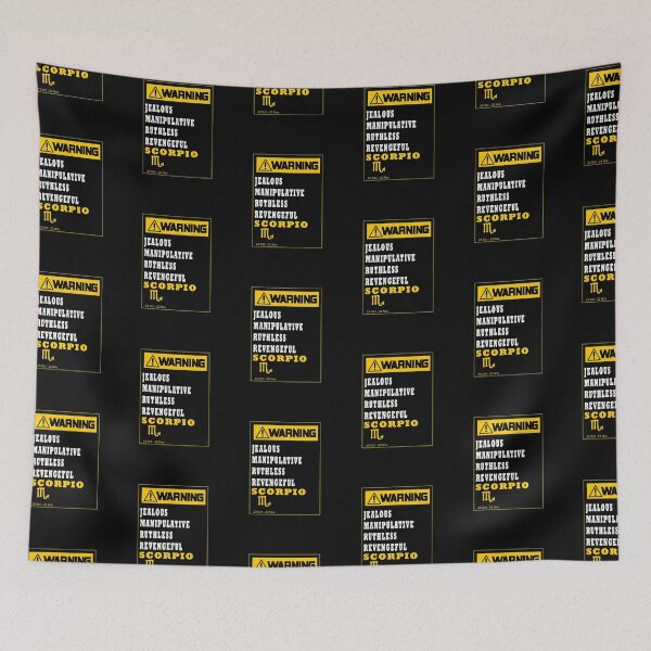 Item preview, WARNING ZODIAC SIGN SCORPIO designed and sold by GraphicMedia.
