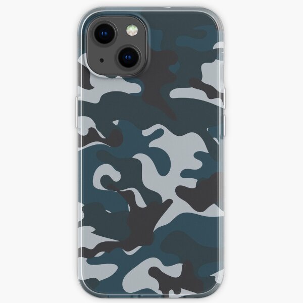 Blue Camouflage iPhone Soft Case