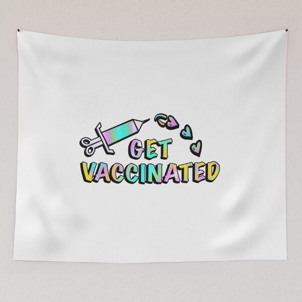 Item preview, Get vaccinated - Rainbow designed and sold by BusyMonkeys.