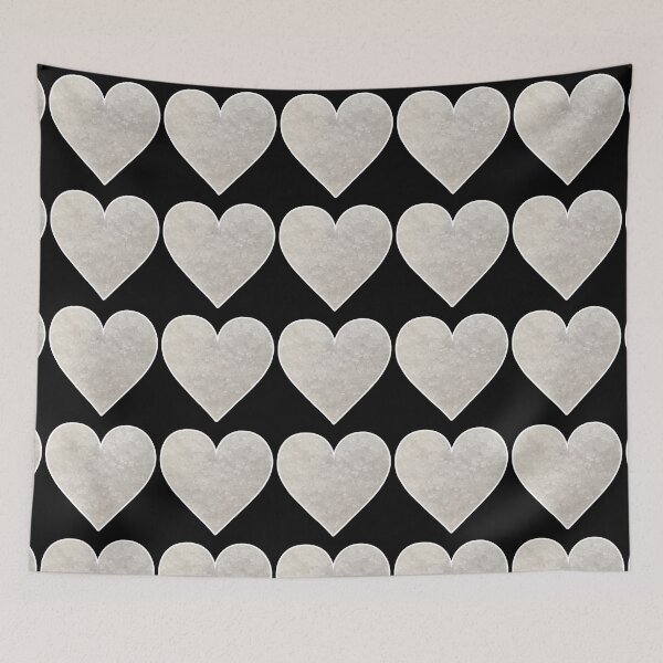 Item preview, Little Clear Crystals Heart on Black designed and sold by BelindaFuller.