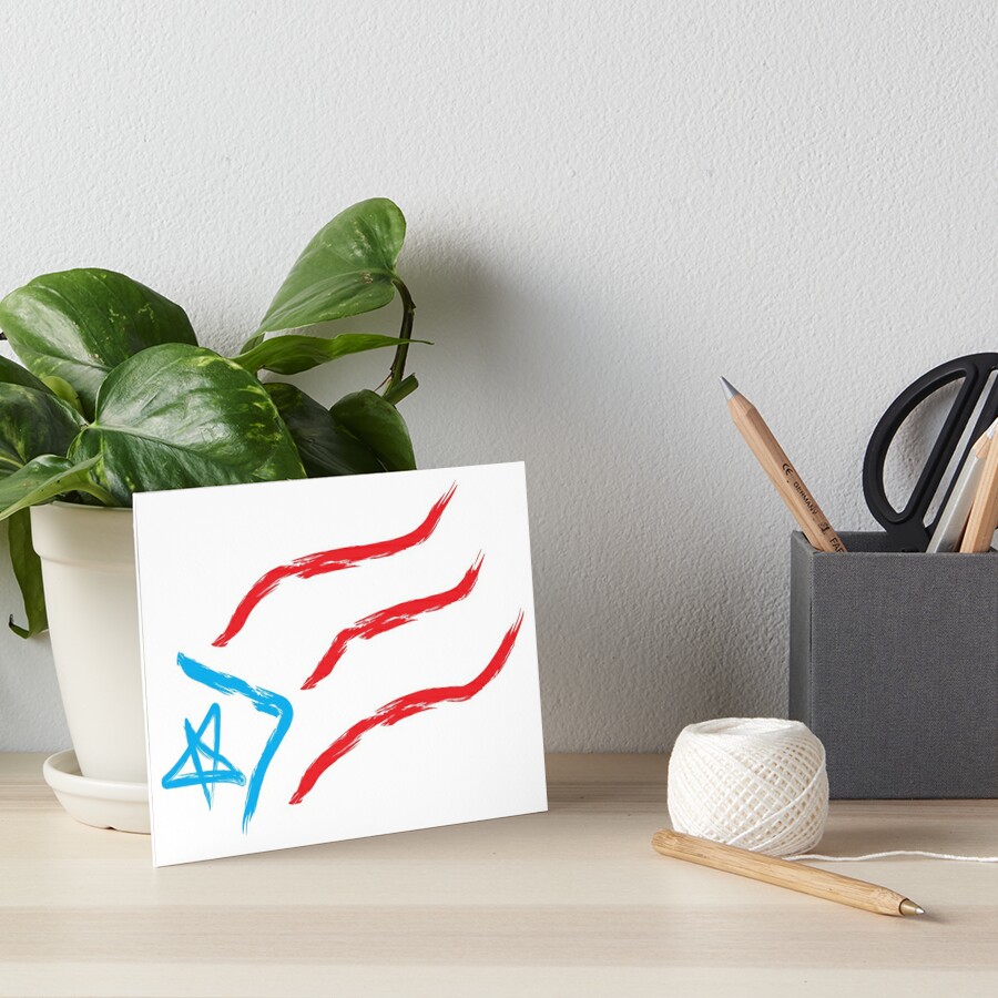 Puerto Rico Sketch Flag Art Board Print By Radcarr Redbubble