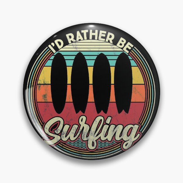 Item preview, I'd Rather be Surfing. Retro Surfboards Longboards Surfer designed and sold by majuga.
