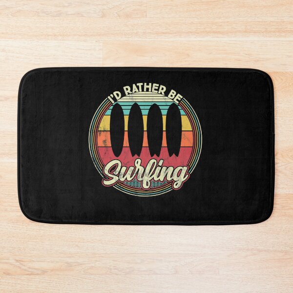 Item preview, I'd Rather be Surfing. Retro Surfboards Longboards Surfer designed and sold by majuga.