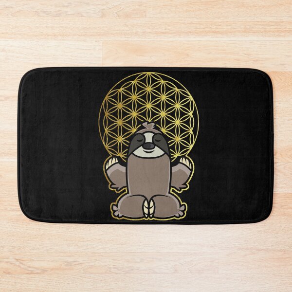 Item preview, Yoga sloth meditation flower of life gift designed and sold by LuminOrb.