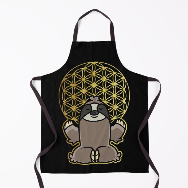 Item preview, Yoga sloth meditation flower of life gift designed and sold by LuminOrb.