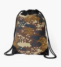 Pixel-Brown-Tarnung Turnbeutel
