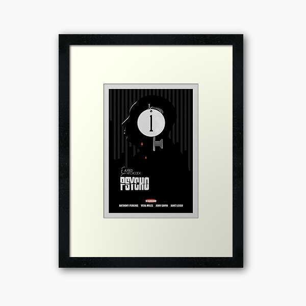 Hitchcock's Psycho Framed Art Print