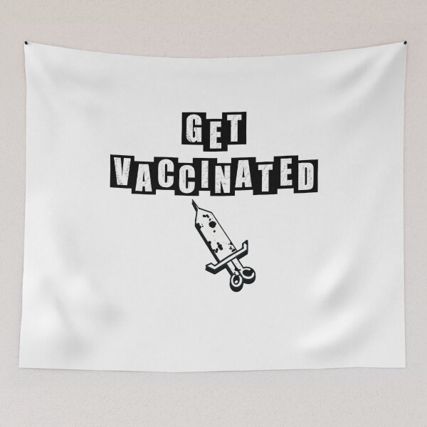 Item preview, Get vaccinated - White designed and sold by BusyMonkeys.