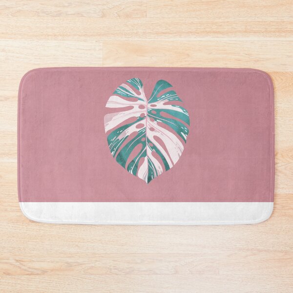 Item preview, Monstera deliciosa variegata leaf on rose designed and sold by Iker Paz Studio.