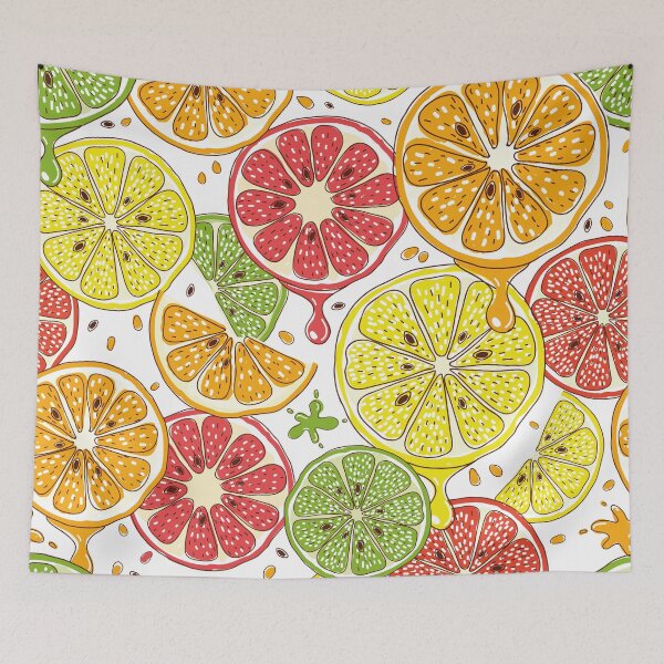 Item preview, Colorful Lemon Pieces Pattern designed and sold by Zetsmo.