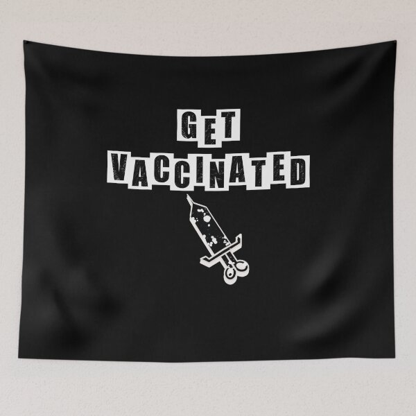 Item preview, Get vaccinated - Black designed and sold by BusyMonkeys.