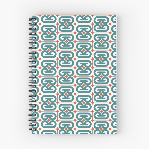 Item preview, Stars & Receivers Geometric Pattern – Teal & Rust Orange designed and sold by RoguePatterns.