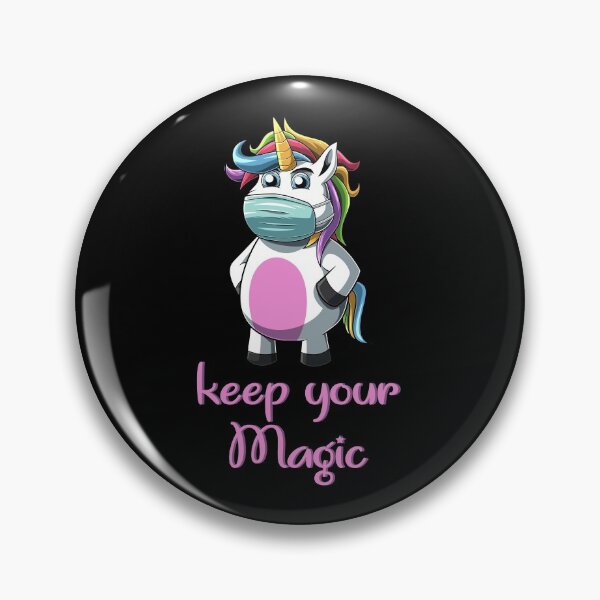 Item preview, Keep your magic - cute unicorn with face mask designed and sold by maddinstgt.