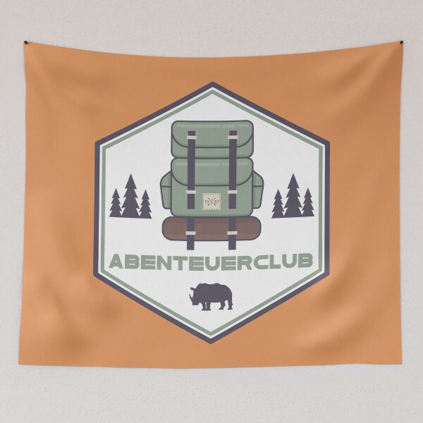 Item preview, Adventure club | German hiking | Black hiking t-shirt designed and sold by Ainbowz-Artwork.
