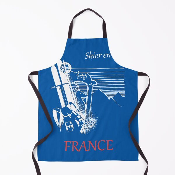 Item preview, Skier en France - Skiing in France - Vintage Mountain Tourism Poster in French Flag Colours designed and sold by Vintage-TM.