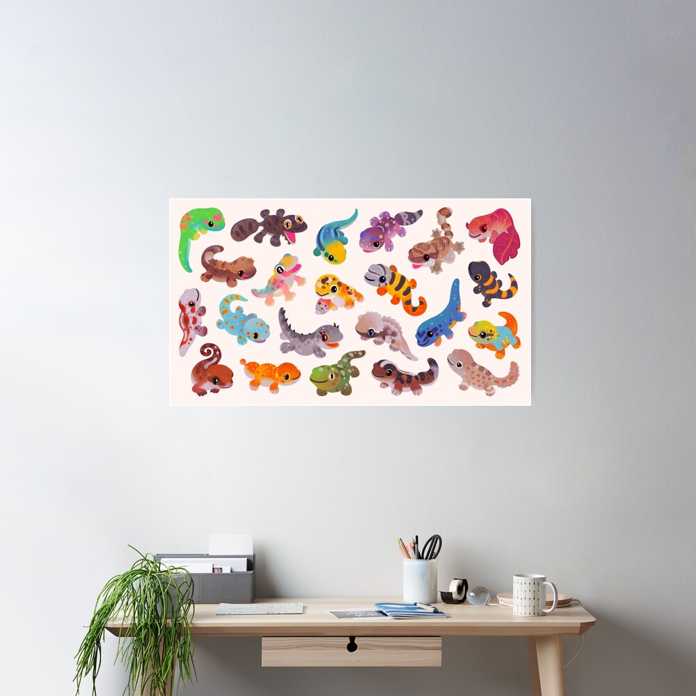 Gecko - bright Poster