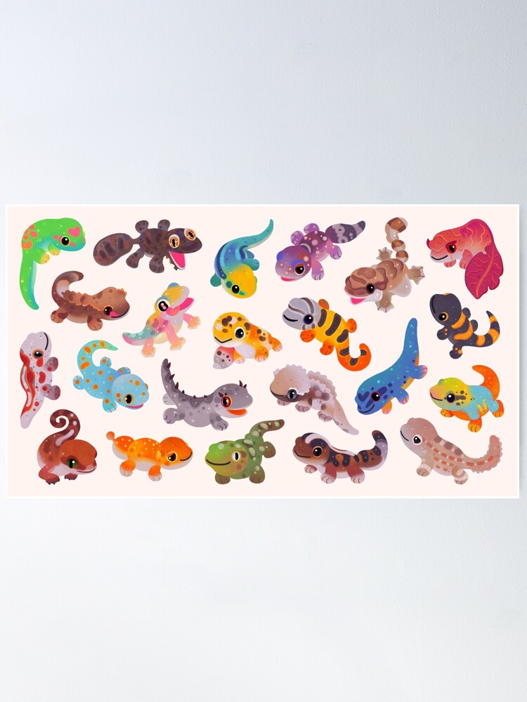 Alternate view of Gecko - bright Poster
