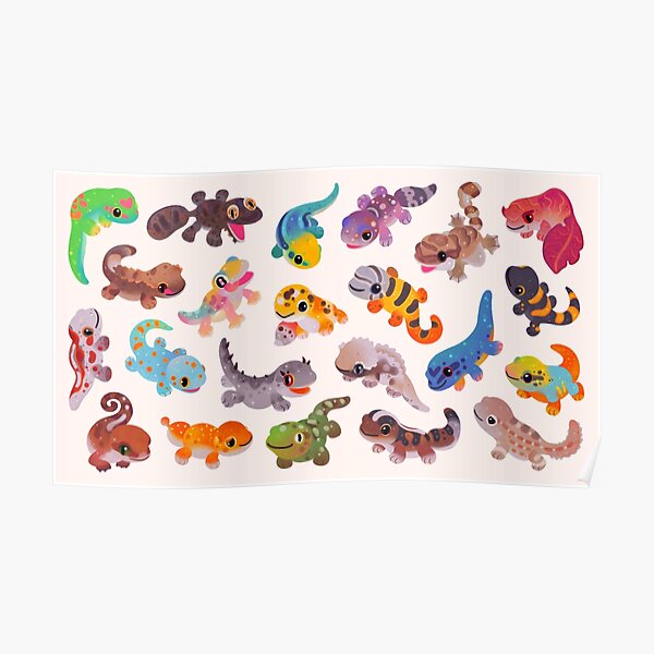 Gecko - bright Poster