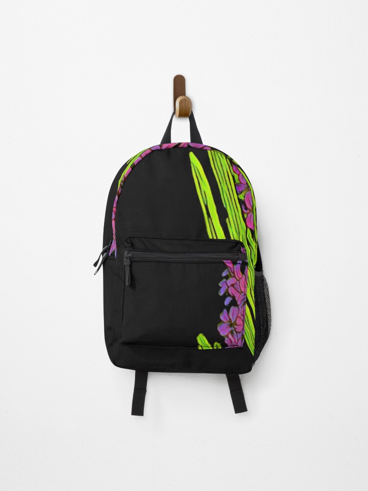 Thumbnail 1 of 3, Backpack, Hyacinth Three (Dark Pink) designed and sold by DesignsofNote.