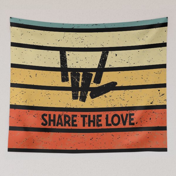 Item preview, Share the Love Vintage retro Sunset designed and sold by tinypurpleland.