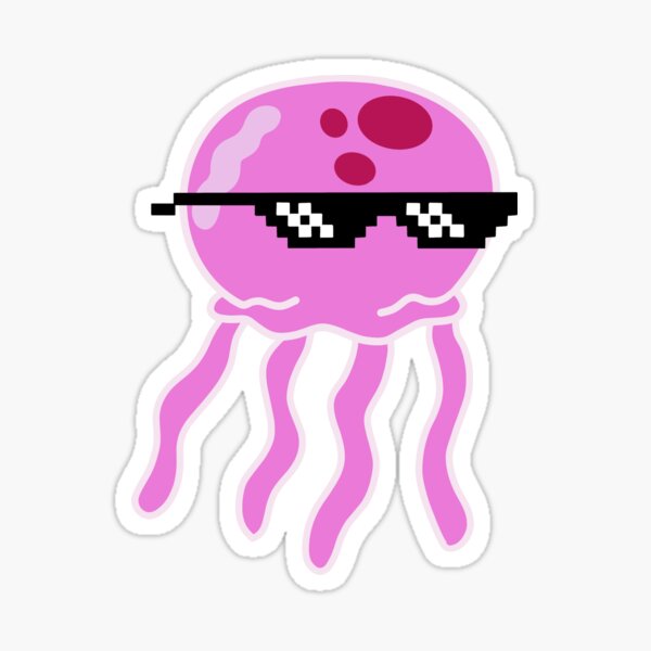 "spongebob jellyfish " Sticker for Sale by samanthams0824 Redbubble