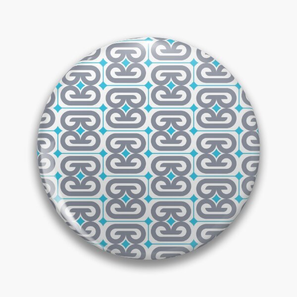 Item preview, Stars & Receivers Geometric Pattern – Medium Gray & Blue designed and sold by RoguePatterns.
