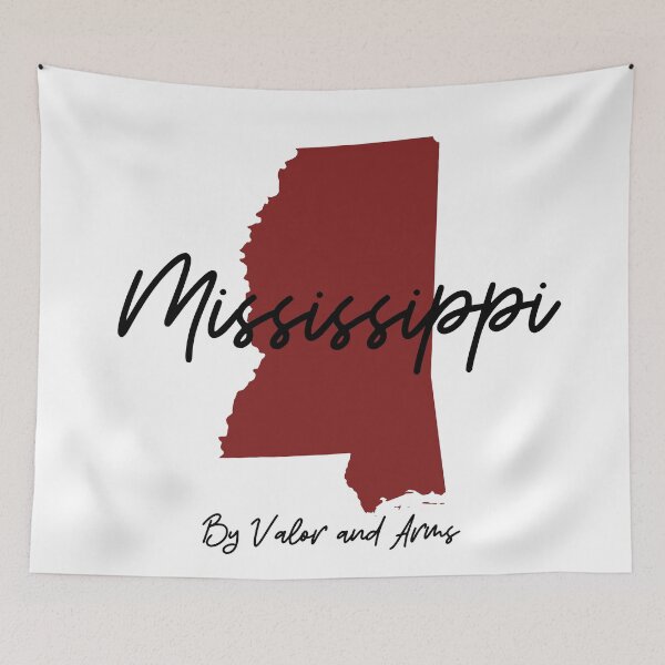 Item preview, Mississippi State Motto By Valor and Arms designed and sold by Danielle Slade.