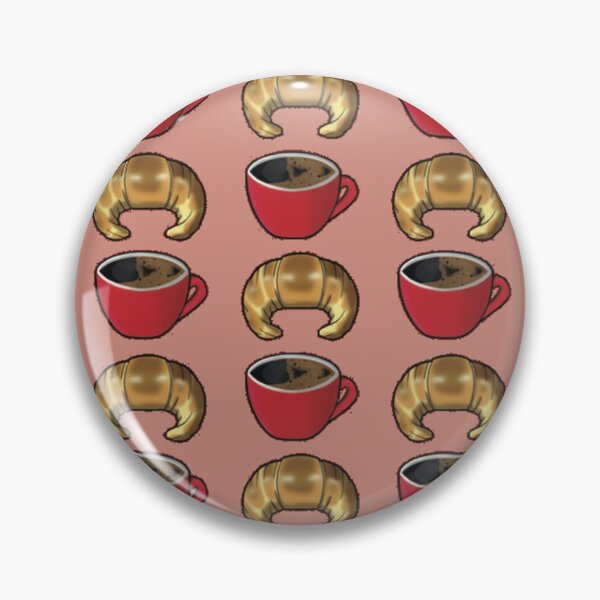 Item preview, Coffee Croissant Pink Red Pattern designed and sold by TheGreekGuy.