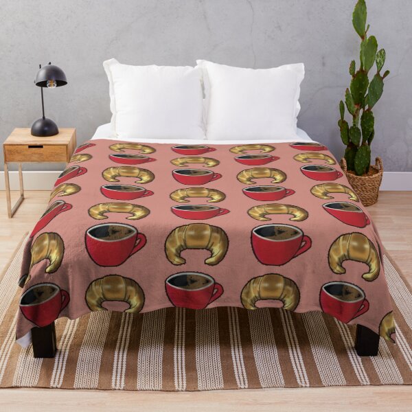 Item preview, Coffee Croissant Pink Red Pattern designed and sold by TheGreekGuy.