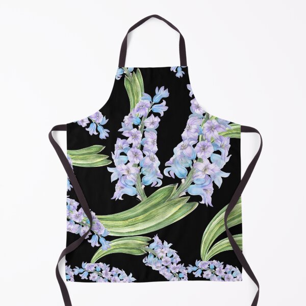 Item preview, Purple Hyacinth Flower Watercolor Black Seamless Pattern Gifts designed and sold by MiscelChr.