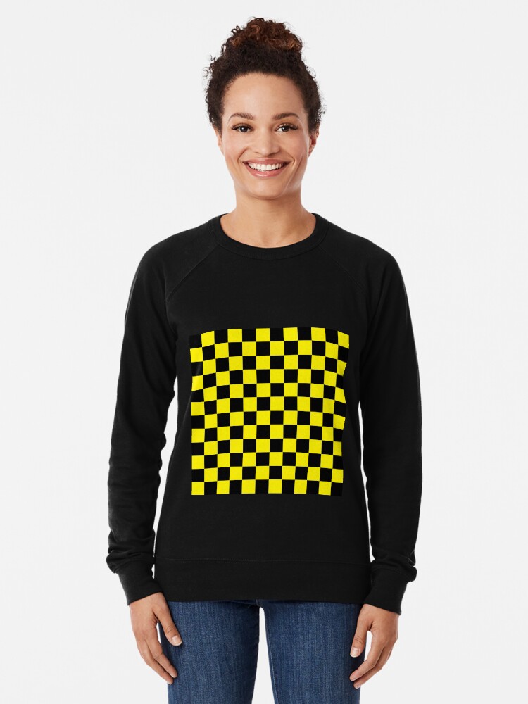 yellow checkered sweatshirt