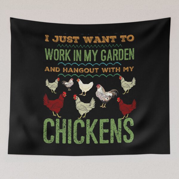 Item preview, I just want to work in my garden and hangout with my chickens designed and sold by Mandala108.