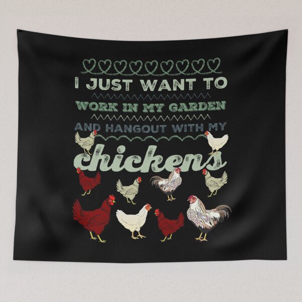 Item preview, I just want to work in my garden and hangout with my chickens designed and sold by Mandala108.